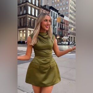 Chic Olive Green Dress